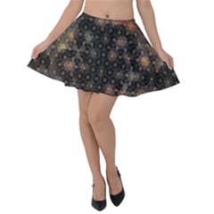 Abstract Psychedelic Geometry Andy Gilmore Sacred Velvet Skater Skirt by Sarkoni