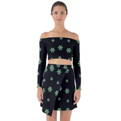 I Love Guitars In Pop Arts Blooming Style Off Shoulder Top With Skirt Set by pepitasart