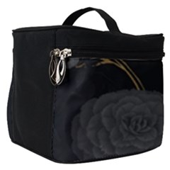 Dark And Gold Flower Patterned Make Up Travel Bag (small) by Grandong