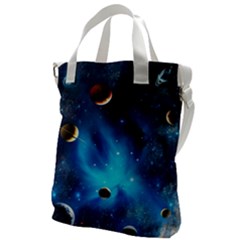 3d Universe Space Star Planet Canvas Messenger Bag by Grandong