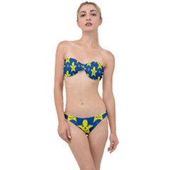 Blue Yellow October 31 Halloween Classic Bandeau Bikini Set by Ndabl3x