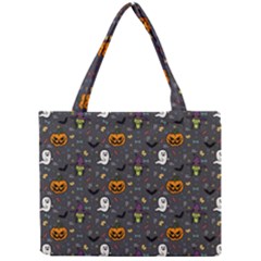 Halloween Bat Pattern Mini Tote Bag by Ndabl3x