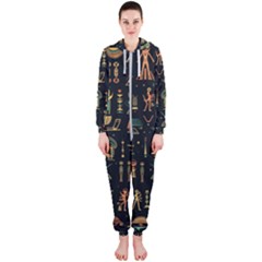 Hieroglyphs Space Hooded Jumpsuit (ladies) by Ndabl3x