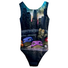 Teenage Mutant Ninja Turtles Leonardo Raphael Michelangelo Donatello Kids  Cut-out Back One Piece Swimsuit by Sarkoni