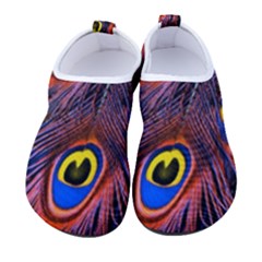 Peacock-feathers,blue,yellow Men s Sock-style Water Shoes by nateshop