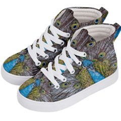 Peacock-feathers2 Kids  Hi-top Skate Sneakers by nateshop