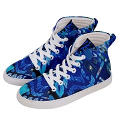 Really Cool Blue, Unique Blue Men s Hi-top Skate Sneakers by nateshop