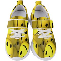 Emoji, Colour, Faces, Smile, Wallpaper Kids  Velcro Strap Shoes by nateshop