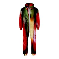 Fruits, Food, Green, Red, Strawberry, Yellow Hooded Jumpsuit (kids) by nateshop