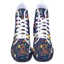 Inspired By The Colours And Shapes Women s High-Top Canvas Sneakers View1