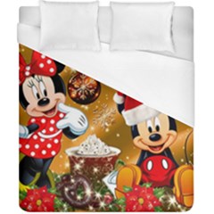 Cartoons, Disney, Merry Christmas, Minnie Duvet Cover (california King Size) by nateshop