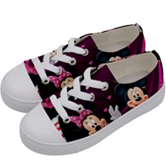 Cartoons, Disney, Mickey Mouse, Minnie Kids  Low Top Canvas Sneakers by nateshop