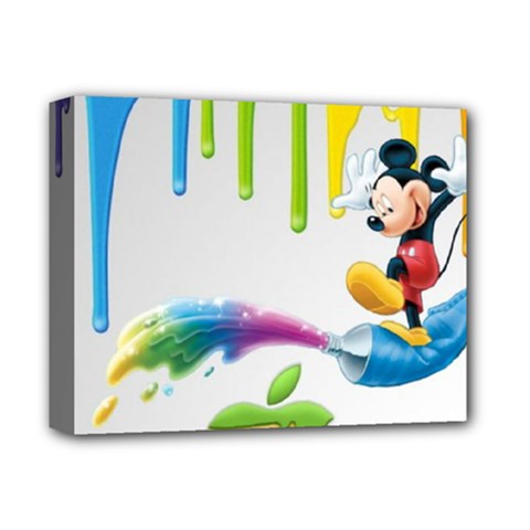 Mickey Mouse, Apple Iphone, Disney, Logo Deluxe Canvas 14  X 11  (stretched) by nateshop