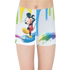 Mickey Mouse, Apple Iphone, Disney, Logo Kids  Sports Shorts by nateshop