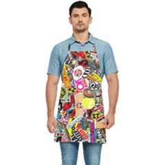 Sticker Bomb, Art, Cartoon, Dope Kitchen Apron by nateshop