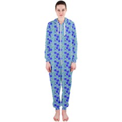 Skyblue Floral Hooded Jumpsuit (ladies) by Sparkle