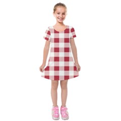Gingham - 4096x4096px - 300dpi14 Kids  Short Sleeve Velvet Dress by EvgeniaEsenina