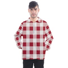 Gingham - 4096x4096px - 300dpi14 Men s Half Zip Pullover by EvgeniaEsenina