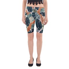 Tropical Leaf Yoga Cropped Leggings