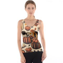 Thanksgiving Pattern Women s Basic Tank Top by Valentinaart