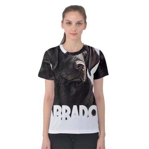 Black Labrador T- Shirt Black Labrador - Labrador Mom T- Shirt (1) Yoga Reflexion Pose T- Shirtyoga Reflexion Pose T- Shirt Women s Cotton T-shirt by hizuto