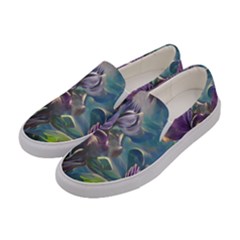 Abstract Blossoms  Women s Canvas Slip Ons by Internationalstore