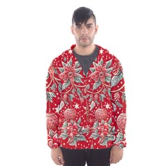 Christmas Pattern Men s Hooded Windbreaker by Valentinaart