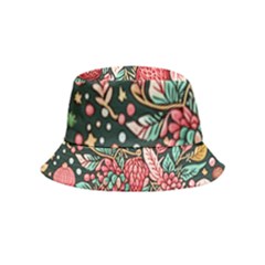 Christmas Pattern Bucket Hat (kids) by Valentinaart