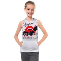 Vampire T- Shirt Feeling Cute Might Bite Someone Later T- Shirt Kids  Sleeveless Hoodie by ZUXUMI