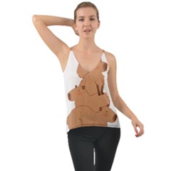 Capybara Art T- Shirt Capybara Pile - A Cute Stack Of Capybaras T- Shirt Yoga Reflexion Pose T- Shirtyoga Reflexion Pose T- Shirt Chiffon Cami by hizuto