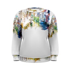 Venice T- Shirt Venice Voyage Art Digital Painting Watercolor Discovery T- Shirt (1) Women s Sweatshirt