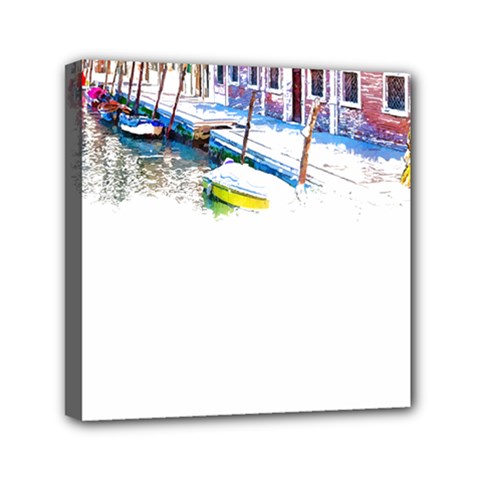 Venice T- Shirt Venice Voyage Art Digital Painting Watercolor Discovery T- Shirt (4) Mini Canvas 6  X 6  (stretched) by ZUXUMI