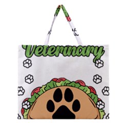 Veterinary Medicine T- Shirt Will Give Veterinary Advice For Tacos Funny Vet Med Worker T- Shirt Zipper Large Tote Bag by ZUXUMI