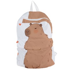 Capybara T- Shirt Cute Capybara Illustration T- Shirt (3) Yoga Reflexion Pose T- Shirtyoga Reflexion Pose T- Shirt Foldable Lightweight Backpack by hizuto