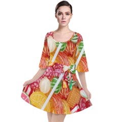 Aesthetic Candy Art Velour Kimono Dress by Internationalstore