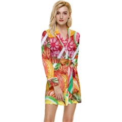 Aesthetic Candy Art Long Sleeve Satin Robe by Internationalstore