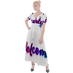 Arts Button Up Short Sleeve Maxi Dress by Internationalstore