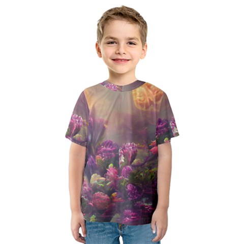 Floral Blossoms  Kids  Sport Mesh T-shirt by Internationalstore