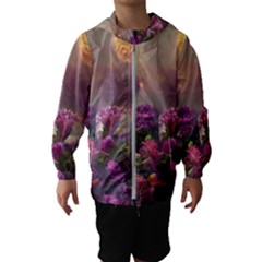 Floral Blossoms  Kids  Hooded Windbreaker by Internationalstore