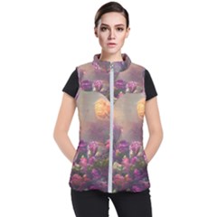 Floral Blossoms  Women s Puffer Vest by Internationalstore