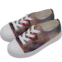 Floral Blossoms  Kids  Low Top Canvas Sneakers by Internationalstore