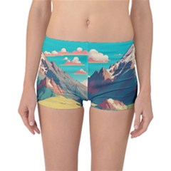 Mountain Mount Fuji Reversible Boyleg Bikini Bottoms by Pakjumat