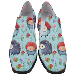 Hedgehogs Animal Women Slip On Heel Loafers by Pakjumat