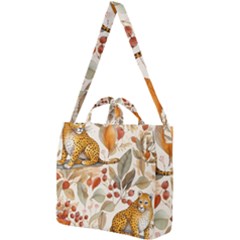 Fur Big Cat Spots Zoo Fast Hunter Square Shoulder Tote Bag