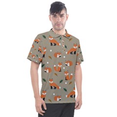 Fox Pattern Texture Men s Polo T-shirt by Pakjumat