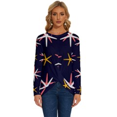 Starfish Long Sleeve Crew Neck Pullover Top