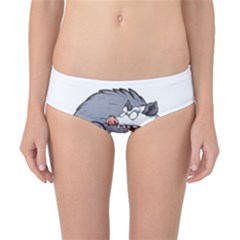 Opossum T-shirtwhite Look Calm Opossum 03 T-shirt (1) Classic Bikini Bottoms by EnriqueJohnson