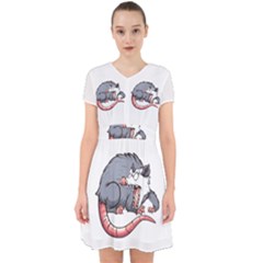 Opossum T-shirtwhite Look Calm Opossum 03 T-shirt (1) Adorable In Chiffon Dress by EnriqueJohnson