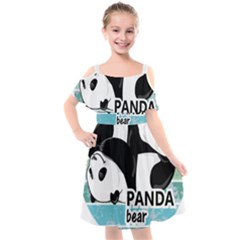 Panda Bear T-shirtcute Panda Bears T-shirt Kids  Cut Out Shoulders Chiffon Dress