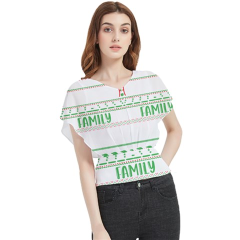 Faulkner Family Christmas T- Shirt Legend Faulkner Family Christmas T- Shirt Butterfly Chiffon Blouse by ZUXUMI